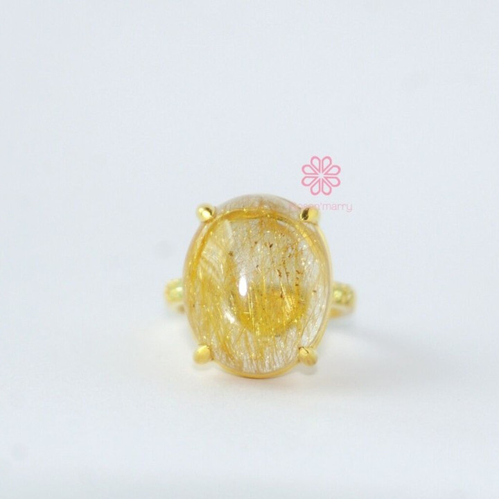 23 Karat vergoldeter Ring | Design: Imperial Silk | Größe 56