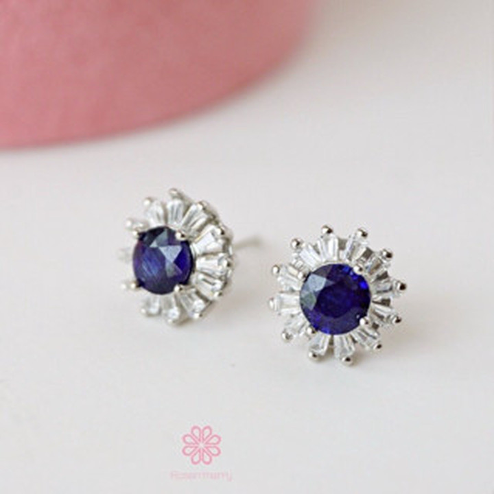Echte Saphir-Ohrringe | 925er Sterlingsilber | Rosen'marry