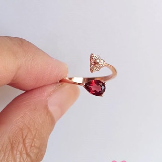 Rose Gold Butterfly Ring | Genuine Gemstone and Sterling Silver