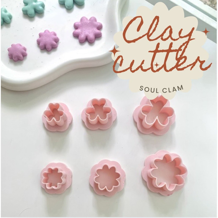 Clover Leaf Soul Clam Clay Cutter - Make Unique Earrings and More