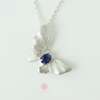 Sterling Silver Sapphire Necklace | Good Fortune Gemstone Jewelry