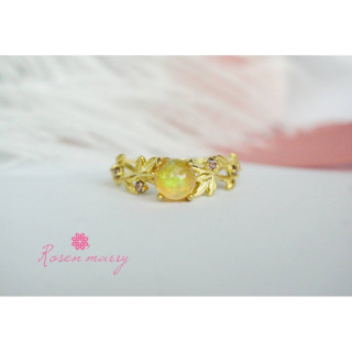 Rainbow Opal Ring | Sterling Silver | 925 Setting