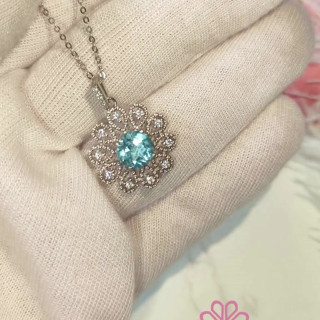 Sterling Silver Topaz Pendant Necklace - Everyday Elegance