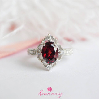 Raw Garnet Ring | Sterling Silver | Deep Red Beauty