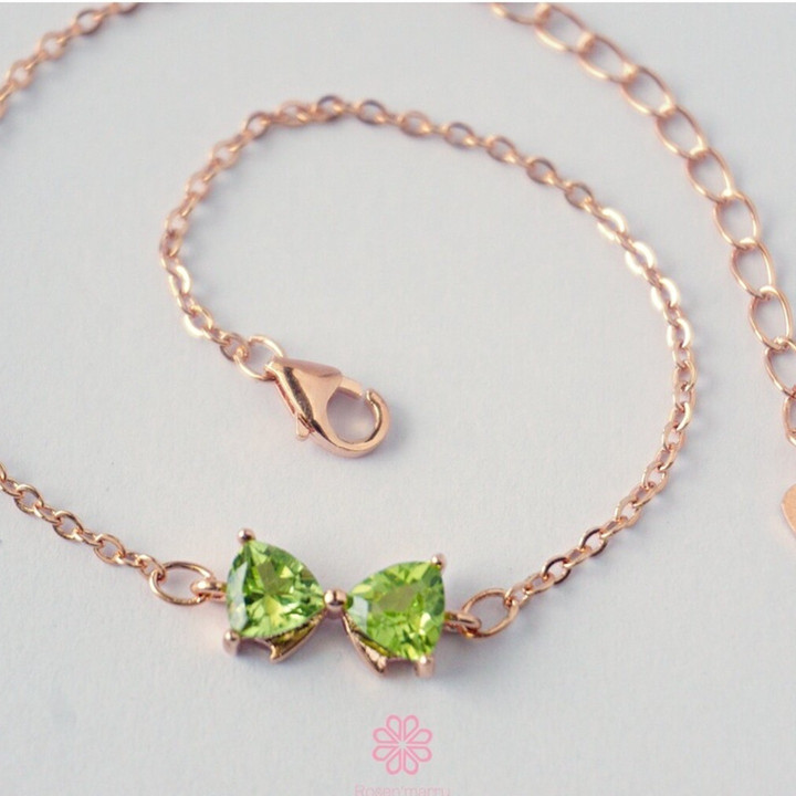 Peridot-Armband | Sterlingsilber und Roségold - Rosen'marry