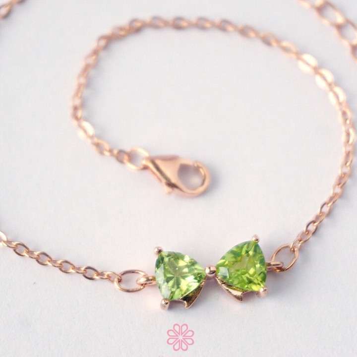 Peridot-Armband | Sterlingsilber und Roségold - Rosen'marry