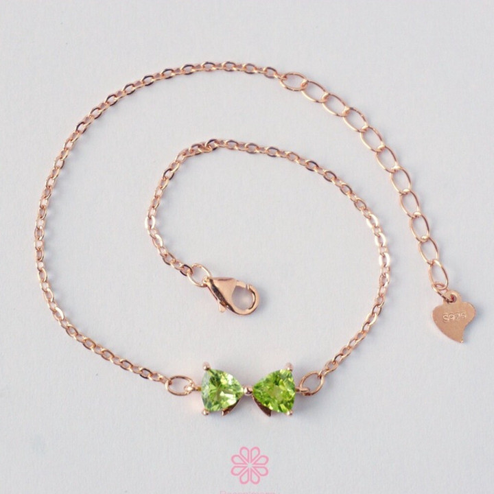 Peridot-Armband | Sterlingsilber und Roségold - Rosen'marry