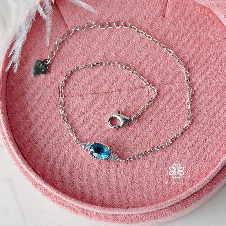 Bracelet en argent sterling et topaze - Bijoux en pierres précieuses Rosen'Marry