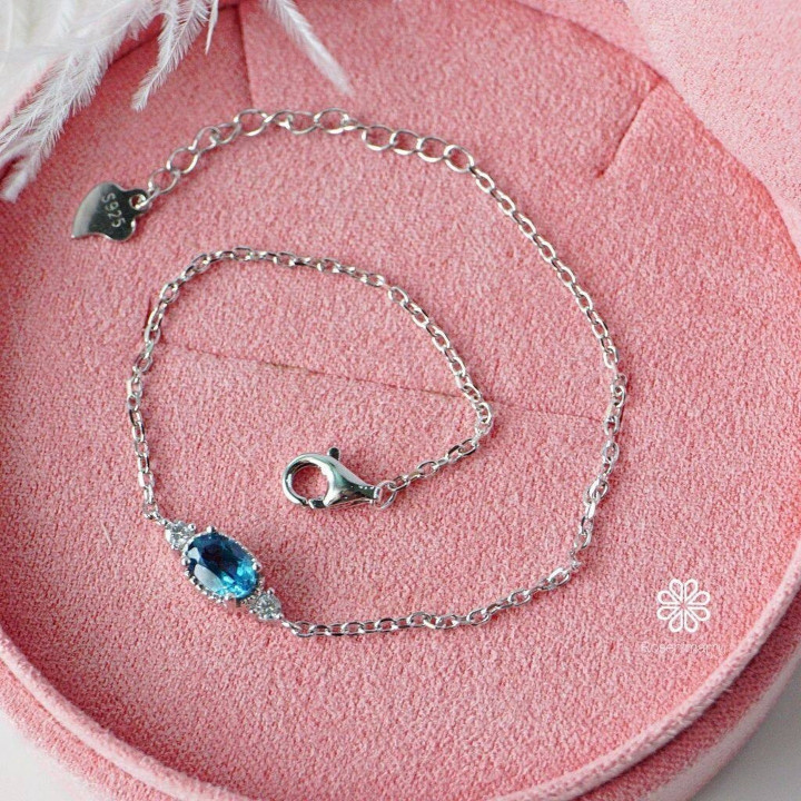 Bracelet en argent sterling et topaze - Bijoux en pierres précieuses Rosen'Marry