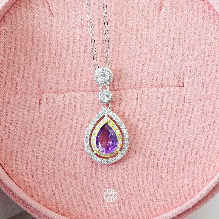 Amethyst Sterling Silver Necklace | RN008 Gift