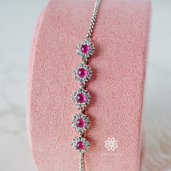 Ruby Gemstone Bracelet | 925 Sterling Silver | Genuine and Lucky