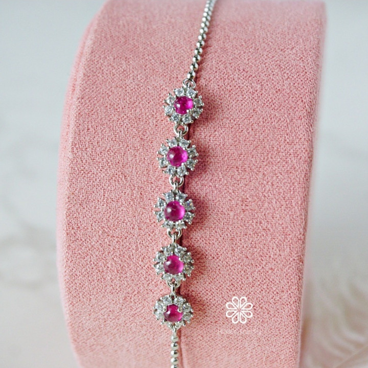 Ruby Gemstone Bracelet | 925 Sterling Silver | Genuine and Lucky