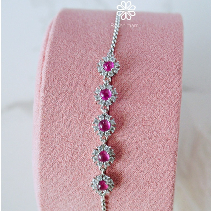 Ruby Gemstone Bracelet | 925 Sterling Silver | Genuine and Lucky