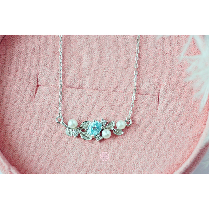 Collier en argent sterling et zircon | Rosen'marry RN068 Bijou de naissance