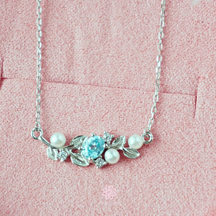 Collier en argent sterling et zircon | Rosen'marry RN068 Bijou de naissance