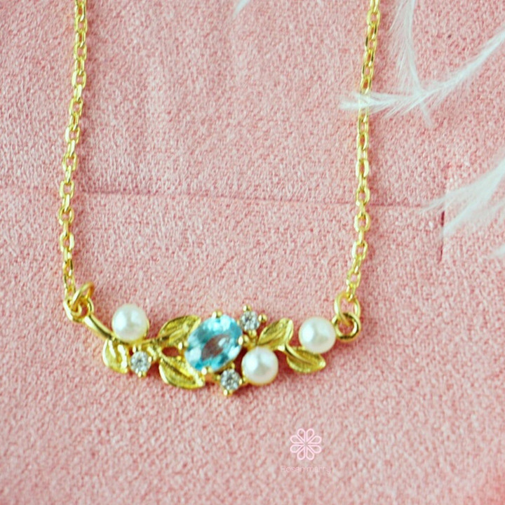 Collier en argent sterling et zircon | Rosen'marry RN068 Bijou de naissance