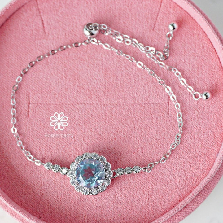 Armband aus Sterlingsilber mit Topas – verstellbar und elegant