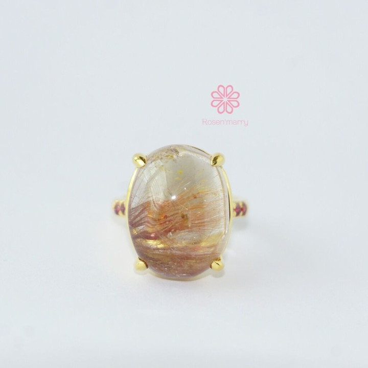 Silk Rose Ring | Genuine 25-Carat | Sterling Silver and Gold Plated