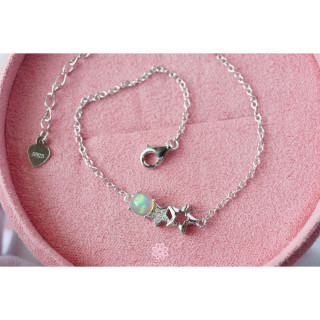 Raw Opal Bracelet in 925 Sterling Silver | Rosen'marry