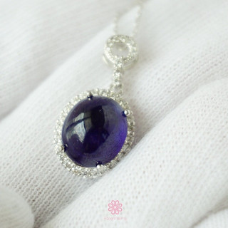 Genuine Sapphire Necklace | Sterling Silver, Gift for Luck and Beauty