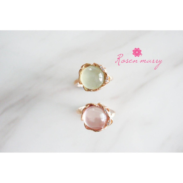 Rosenquarzring | Rohstein, Sterlingsilber | Elegantes Design
