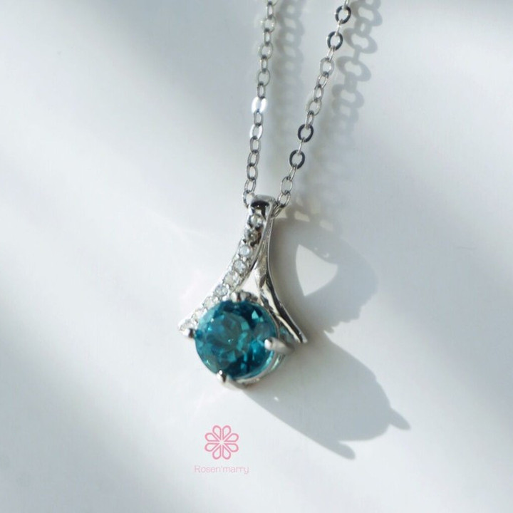 London Topaz Pendant Necklace | 925 Sterling Silver | Rosen'marry