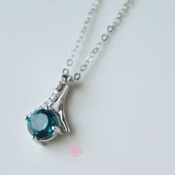 London Topaz Pendant Necklace | 925 Sterling Silver | Rosen'marry