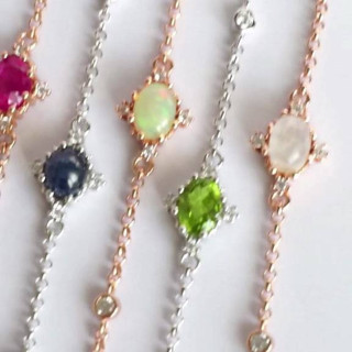 Rosegold Topaz Bracelet | Genuine Gemstone and Sterling Silver