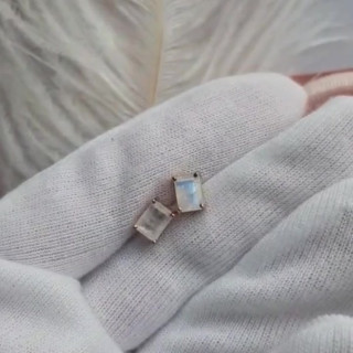 Sky Blue Moonstone Earrings | 925 Sterling Silver and Good Fortune