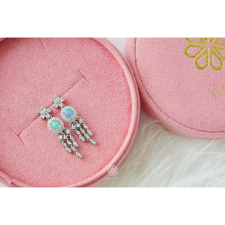 Genuine Opal Dangle Earrings | 925 Silver and Good Fortune