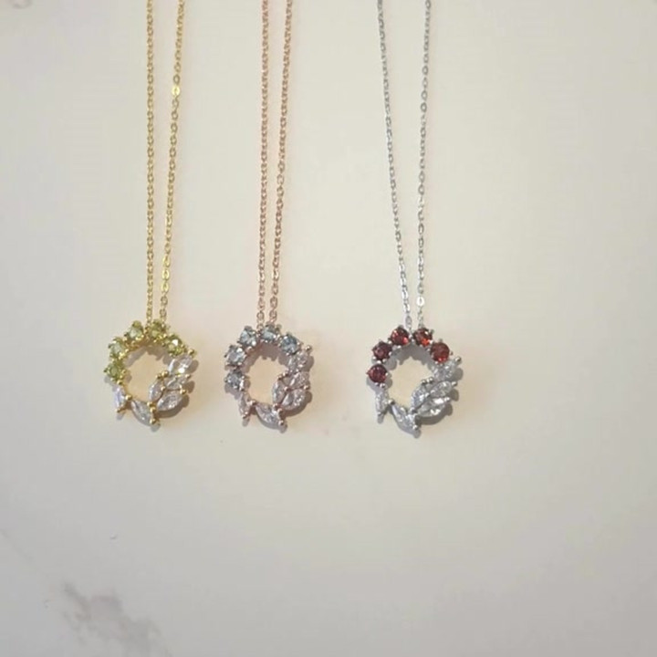 Collar de cuarzo rosa y topacio auténtico | Plata de ley 925
