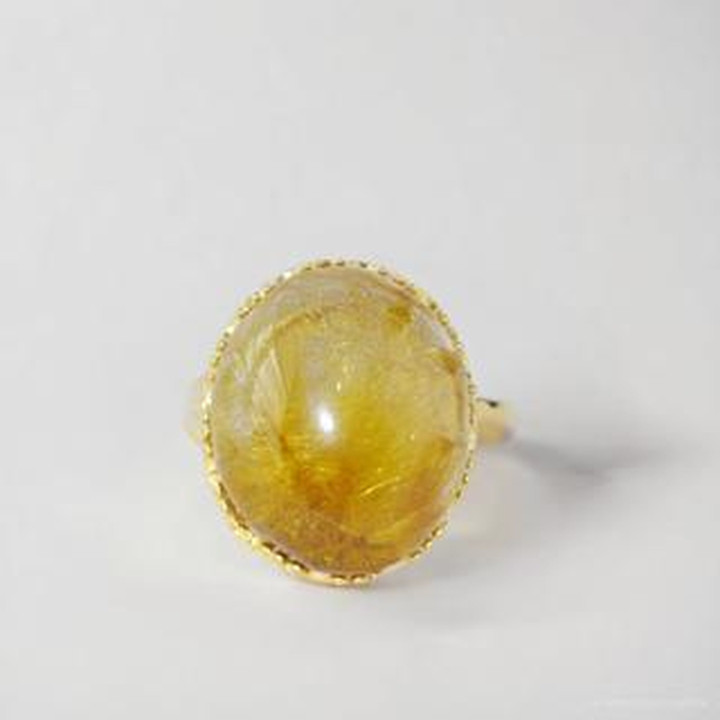 29 Karat vergoldeter Ring aus Rosé und Imperial Silk (Größe 60)