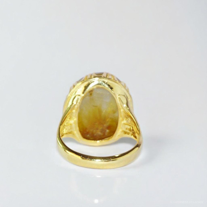 29 Karat vergoldeter Ring aus Rosé und Imperial Silk (Größe 60)