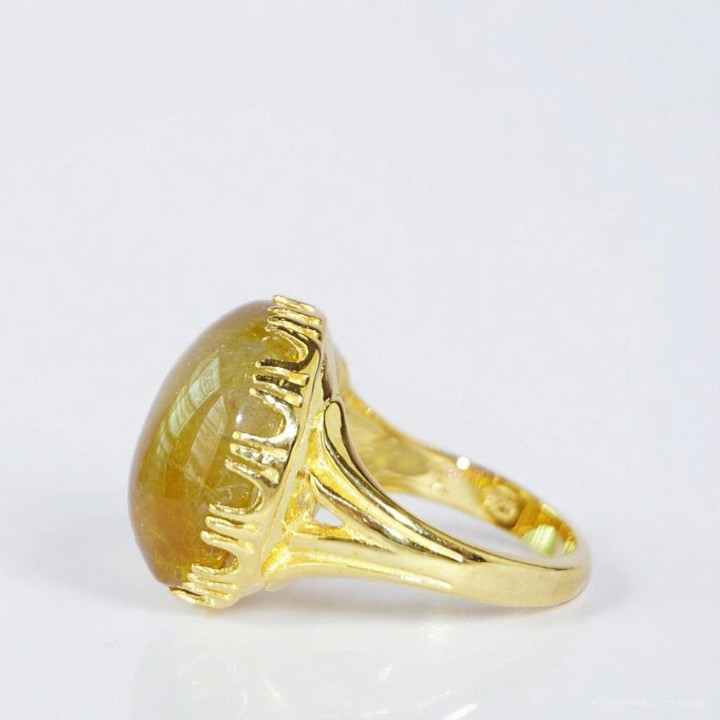 29 Karat vergoldeter Ring aus Rosé und Imperial Silk (Größe 60)