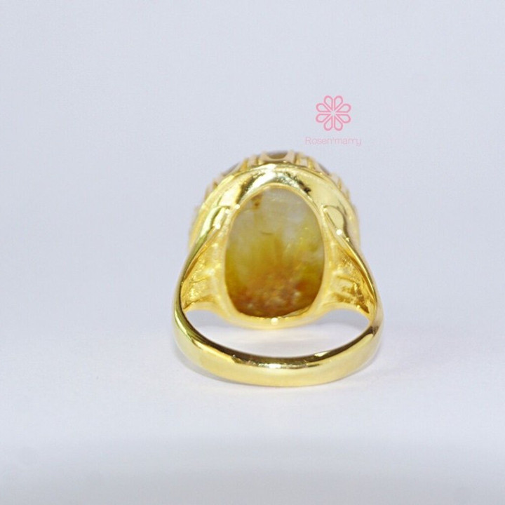 29 Karat vergoldeter Ring aus Rosé und Imperial Silk (Größe 60)