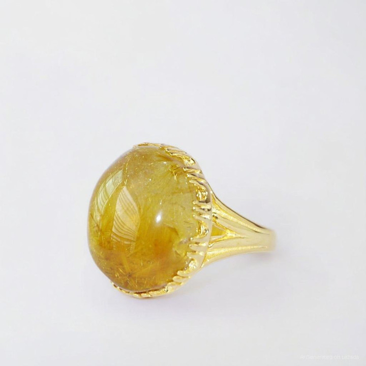 29 Karat vergoldeter Ring aus Rosé und Imperial Silk (Größe 60)