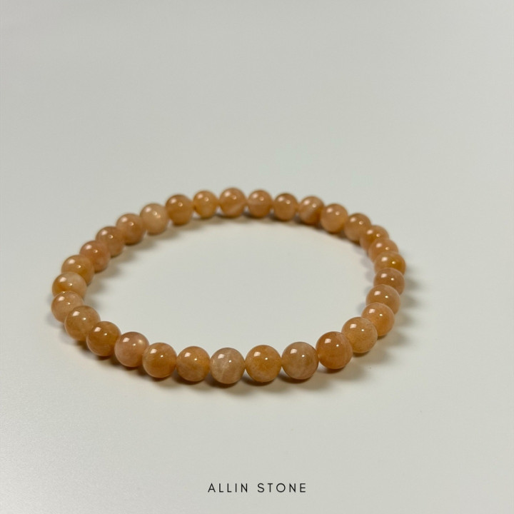 Moonstone Bracelet | Charm and New Beginnings | Peach