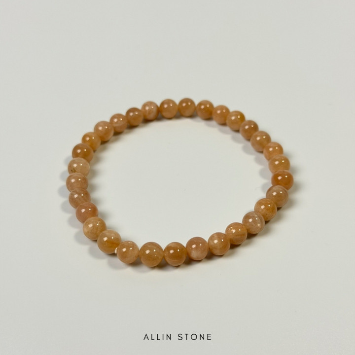 Moonstone Bracelet | Charm and New Beginnings | Peach