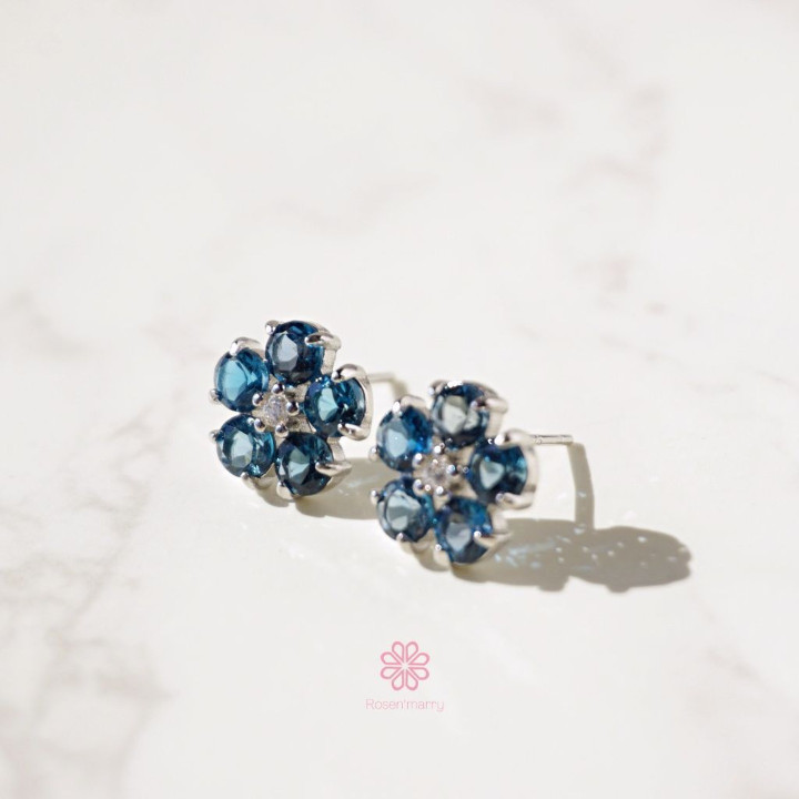 Pendientes de topacio de Londres | Plata de ley 925 | Regalos de buena fortuna