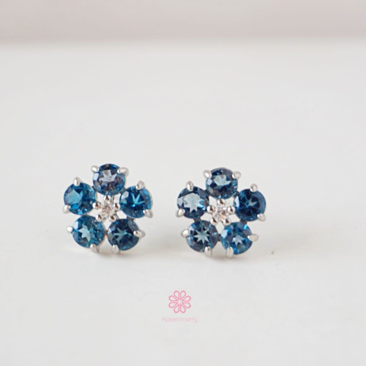 Pendientes de topacio de Londres | Plata de ley 925 | Regalos de buena fortuna