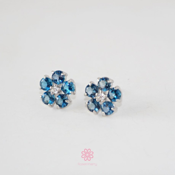 Pendientes de topacio de Londres | Plata de ley 925 | Regalos de buena fortuna
