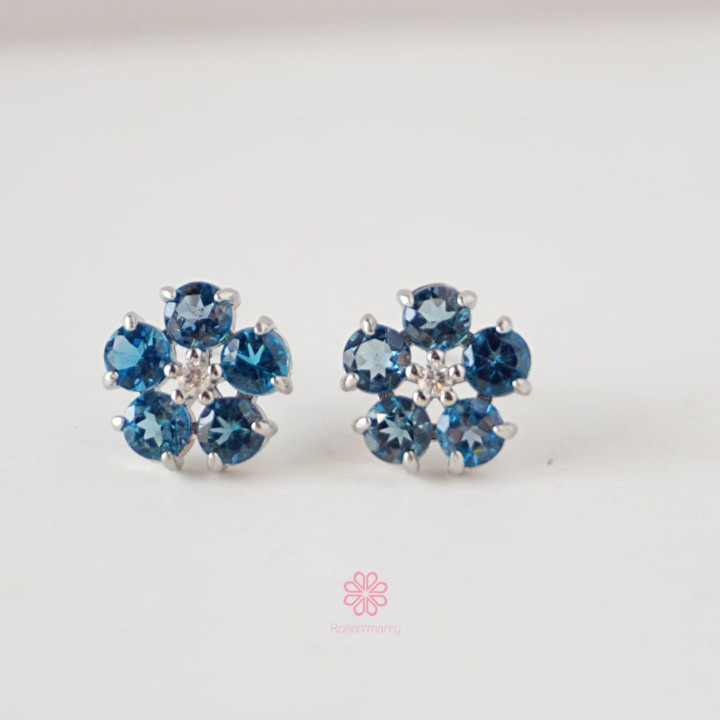 Pendientes de topacio de Londres | Plata de ley 925 | Regalos de buena fortuna