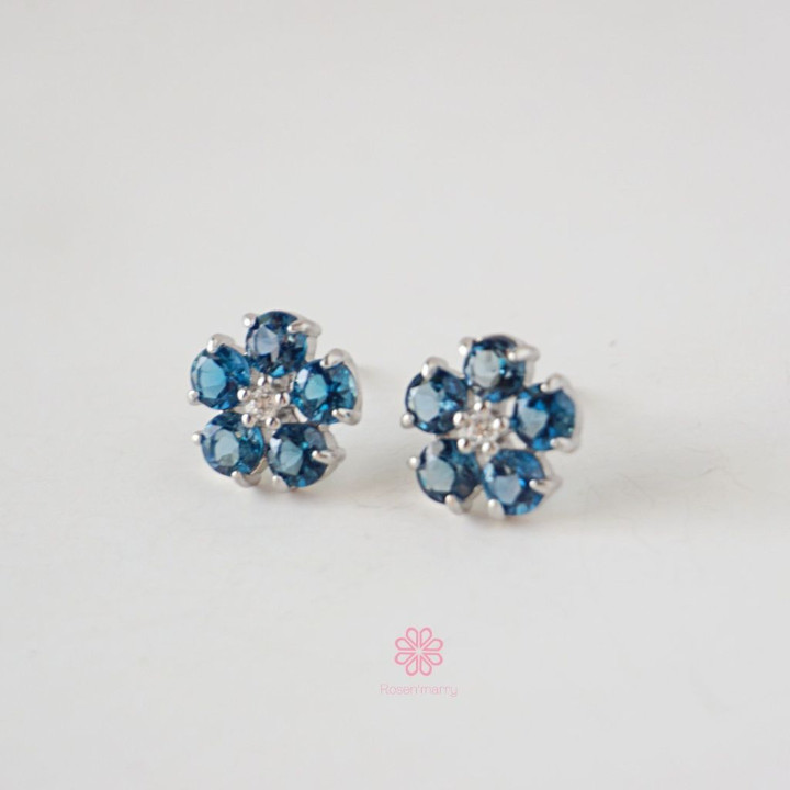 Pendientes de topacio de Londres | Plata de ley 925 | Regalos de buena fortuna