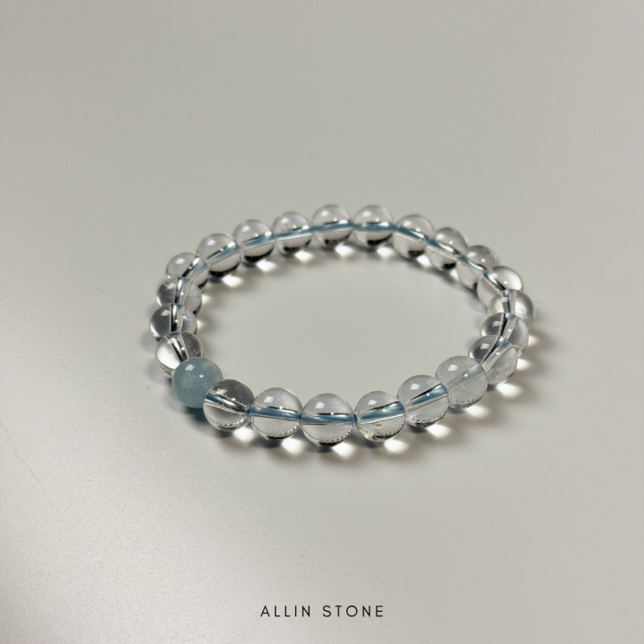 Aquamarine and Quartz Bracelet: Clarity, Compassion and New Beginnings