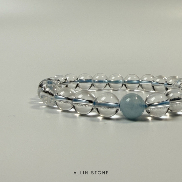 Aquamarine and Quartz Bracelet: Clarity, Compassion and New Beginnings