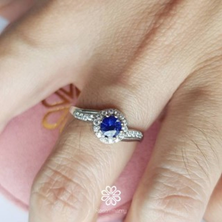 Echter Saphirring in Sterlingsilber | Rosen'marry Schmuck
