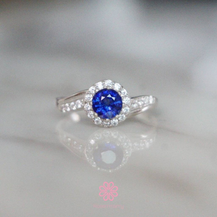 Echter Saphirring in Sterlingsilber | Rosen'marry Schmuck