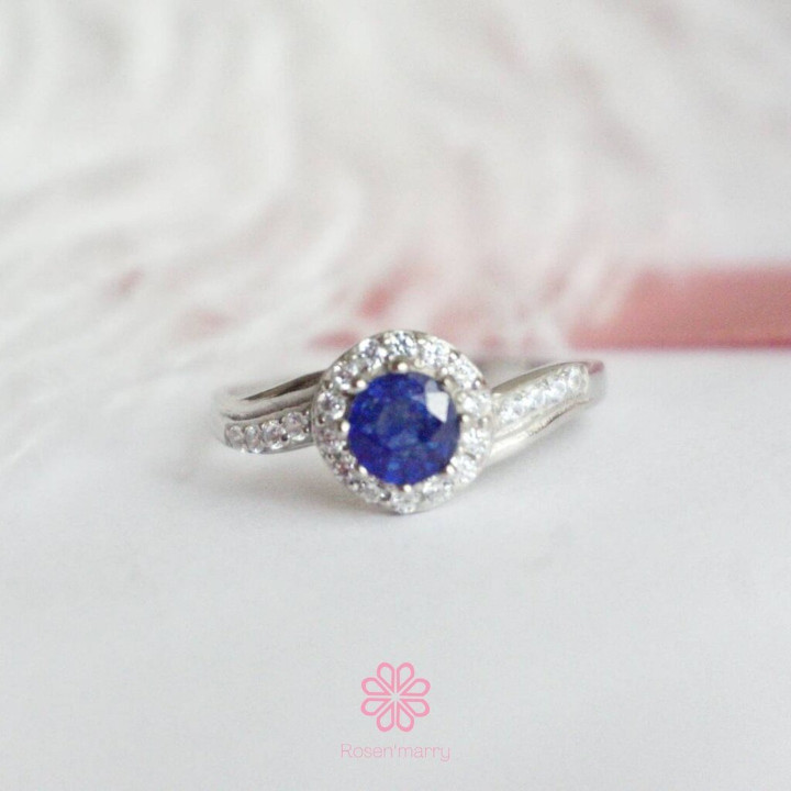 Echter Saphirring in Sterlingsilber | Rosen'marry Schmuck