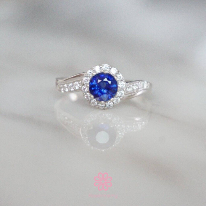 Echter Saphirring in Sterlingsilber | Rosen'marry Schmuck