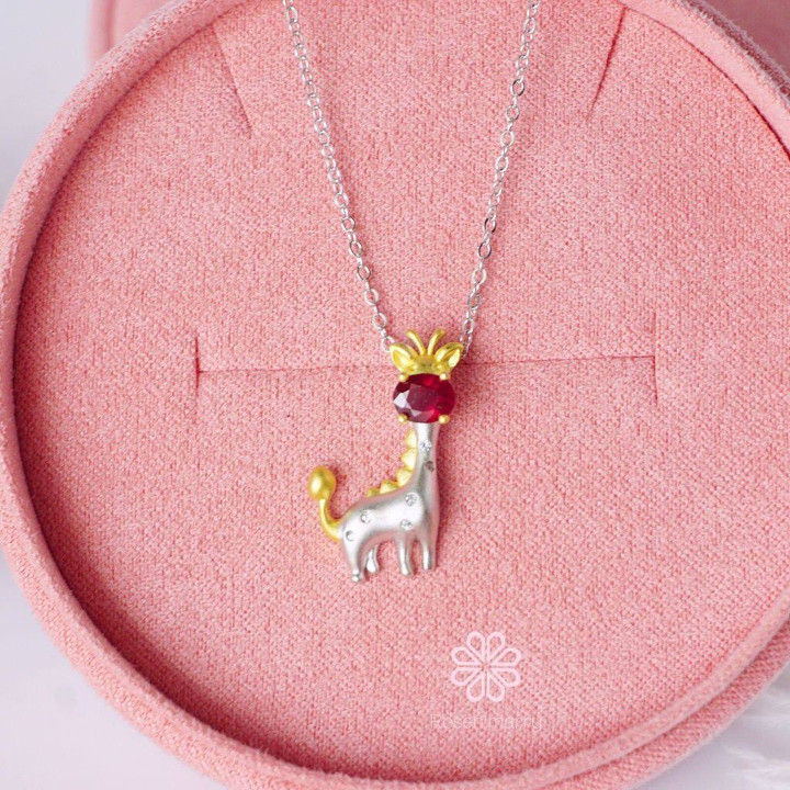 Collar de rubí auténtico | Colgante de plata de ley | Regalo de buena fortuna